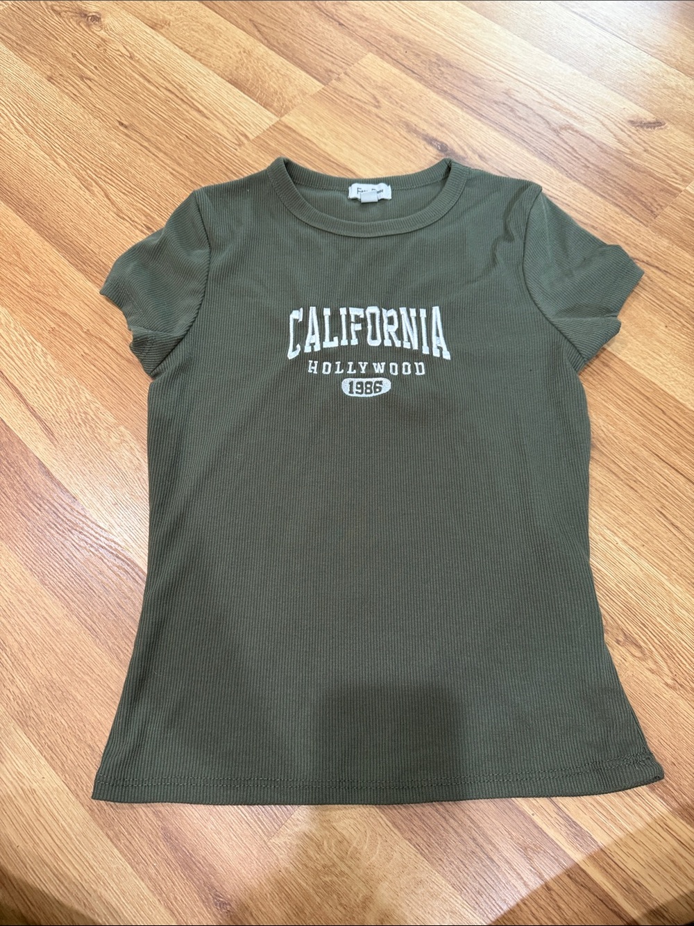 Kids 'California Hollywood' Graphic Tee - Olive Green